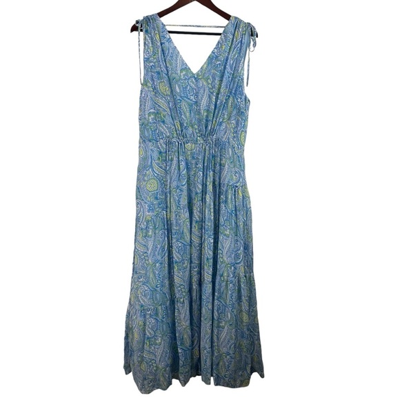 Vince Camuto | Airy Blue Coastal Hues Midi Maxi Dress New - Picture 2 of 11